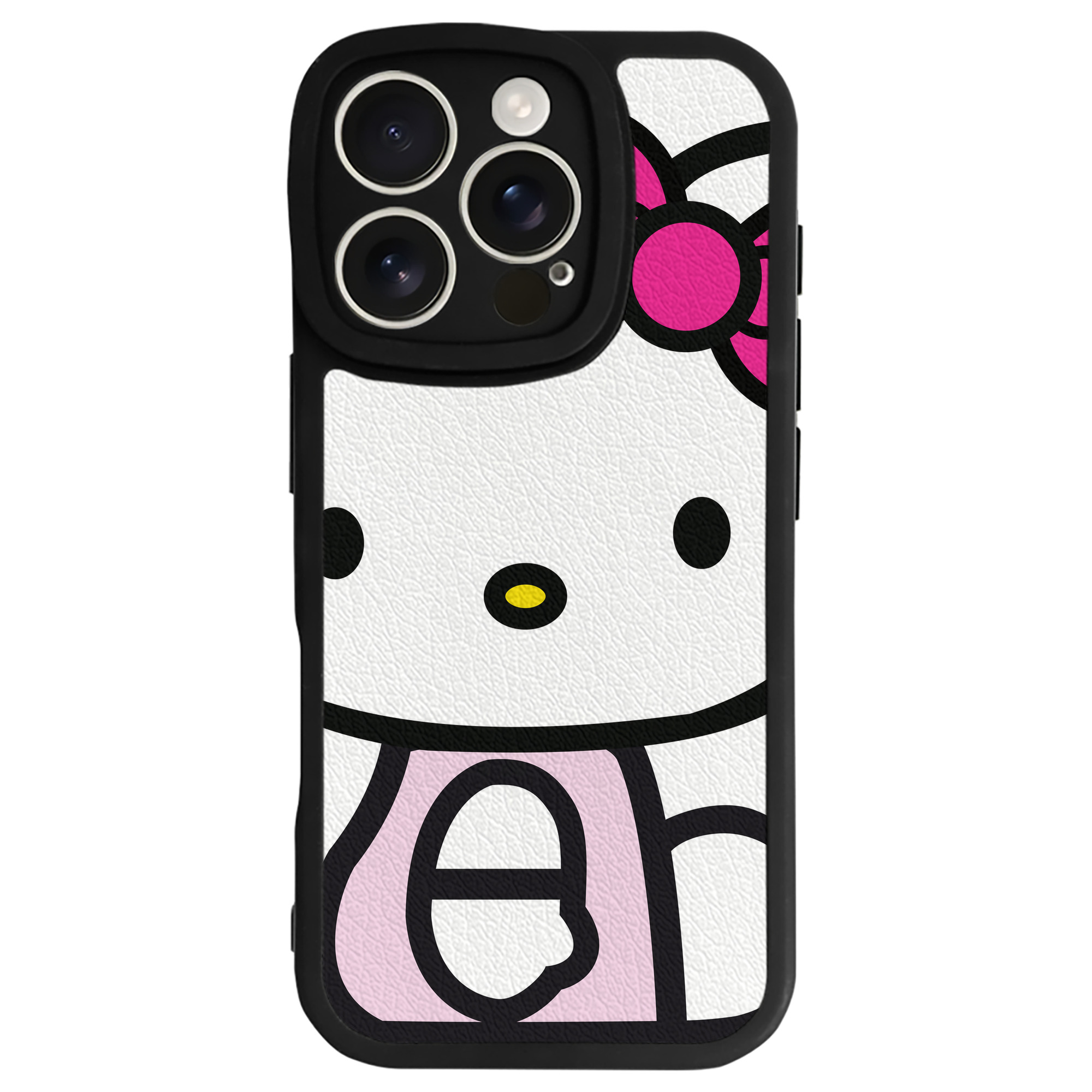 （画像用） Hello Kitty ハローキティ 【iPhone 16シリーズ対応】シリコンスマホケース（レザー調） 材質：シリコン